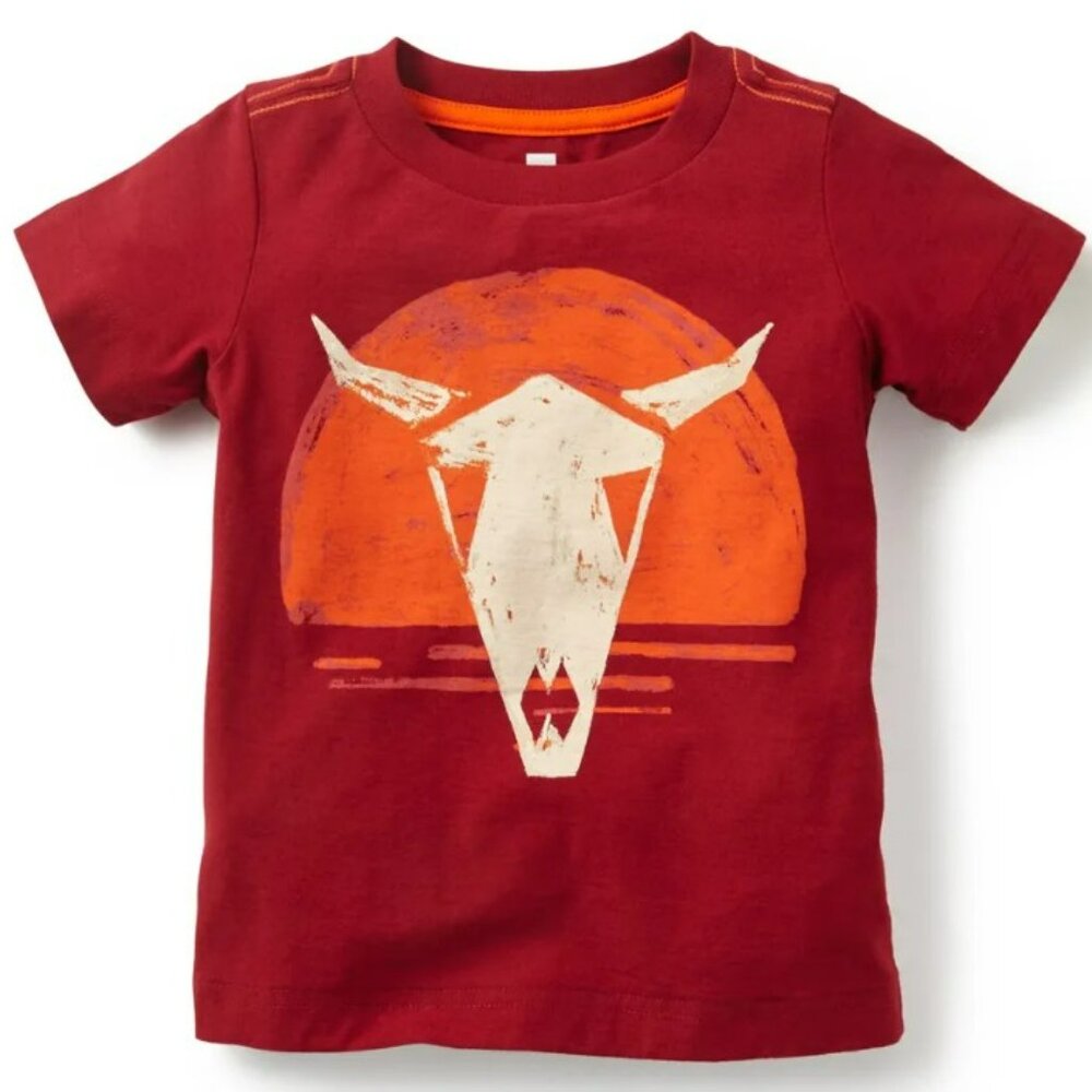TEA COLLECTION Monkey Graphic Tee Short Sleeve - Size 6/7 (PRE-LOVED)